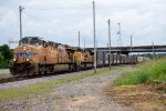 UP 5270 leads a freight out of Riverfront Yard 